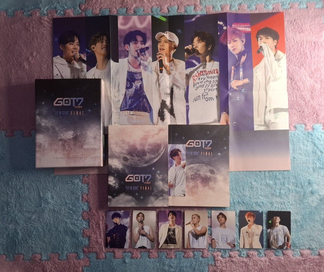 GOT7 FLY IN SEOUL FINAL Concert DVD (Category: CDs & DVDs) located in Manila. Submitted by mochi.nakatsu (Listing ID 1452567843, Image 1). Description: - GOT7 FLY IN SEOUL FINAL concert DVD (RARE) - Inclusions: PHOTOBOOK CD (3) PHOTOCARDS MARK BOOKMARK MINI POSTER - All items are authentic from the concert - With a lots of freebies ! 🥰.