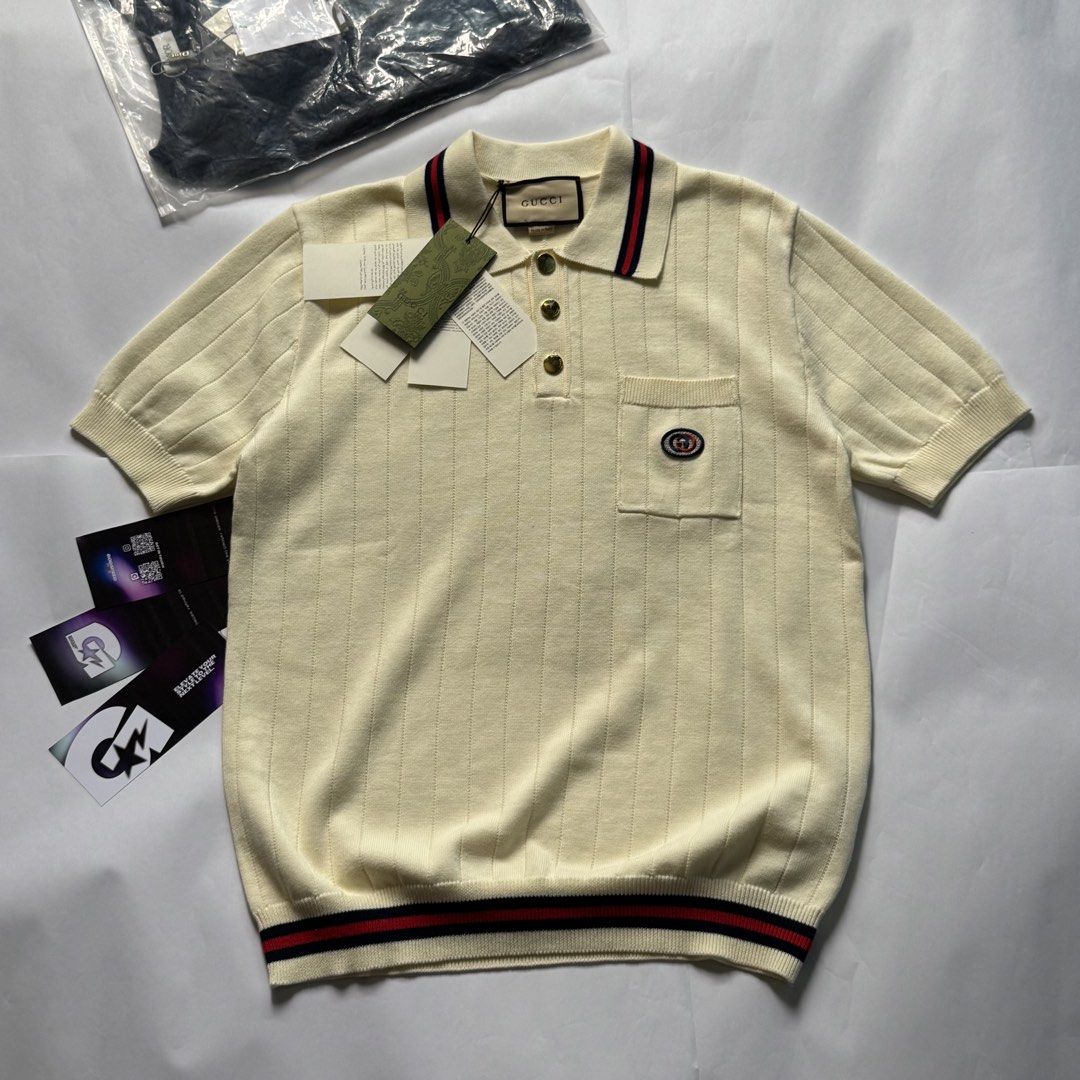 Gucc Polo Knit (Category: Tshirts & Polo Shirts ) located in Manila. Submitted by godspeedmnl (Listing ID 1452571425, Image 1). Description: Gucci Polo Knit 3,589PHP / Sizes: XS, S, M, L Colorway: Off-White (Feel free to message me for additional photos.) Package included: • Gucci Polo Knit x 1 • Godspeed Mnl Paper Bag • Godspeed Mnl logo & streetwear stickers. • Chance to be added to our GVIP list for exclusive discounts and early access. - • We
