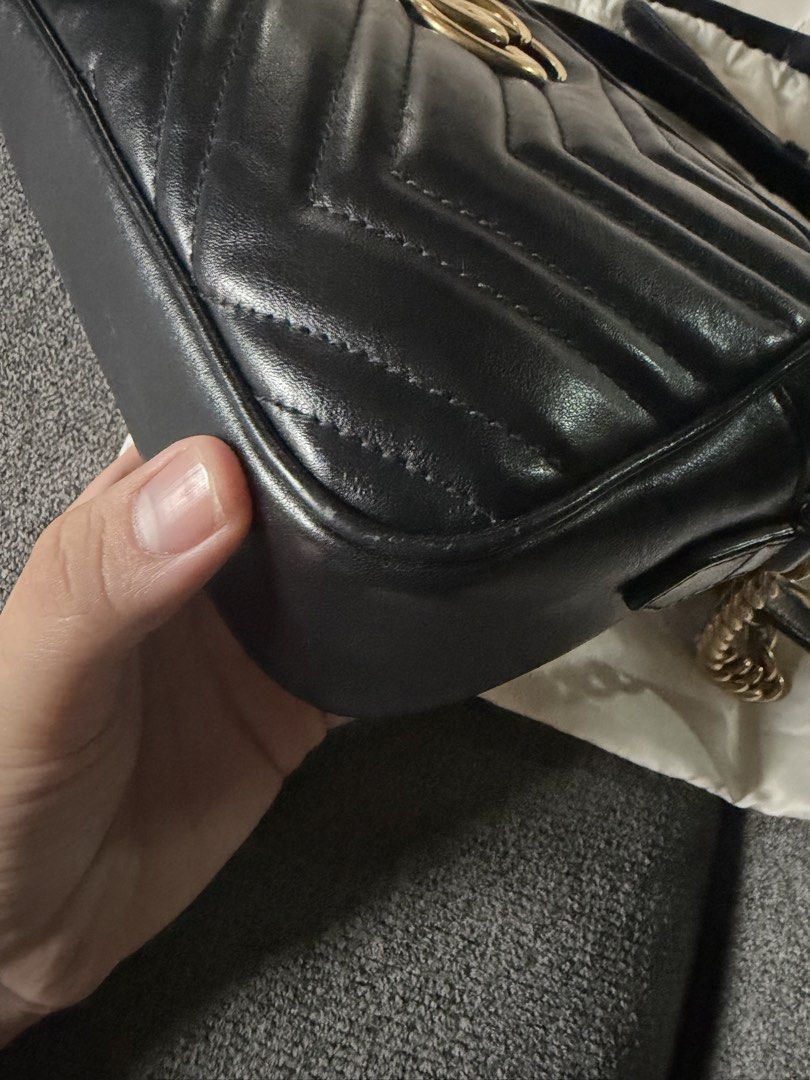 Gucci Marmont Camera Bag (Category: Luxury Bags & Wallets) located in Paranaque City. Submitted by hjzs_closet (Listing ID 1452509982, Image 3). Description: - Measurement: Width: 9.5 inches (24 cm) Height: 5.9 inches (15 cm) Depth: 3.1 inches ( 8 cm) Strap Drop: 23.6 inches (60 cm) - Bought this last December 2019 at Gucci Greenbelt 4 - Has minor scuffs on the corners which is not that noticeable - Great for casual or formal events - PM me for m