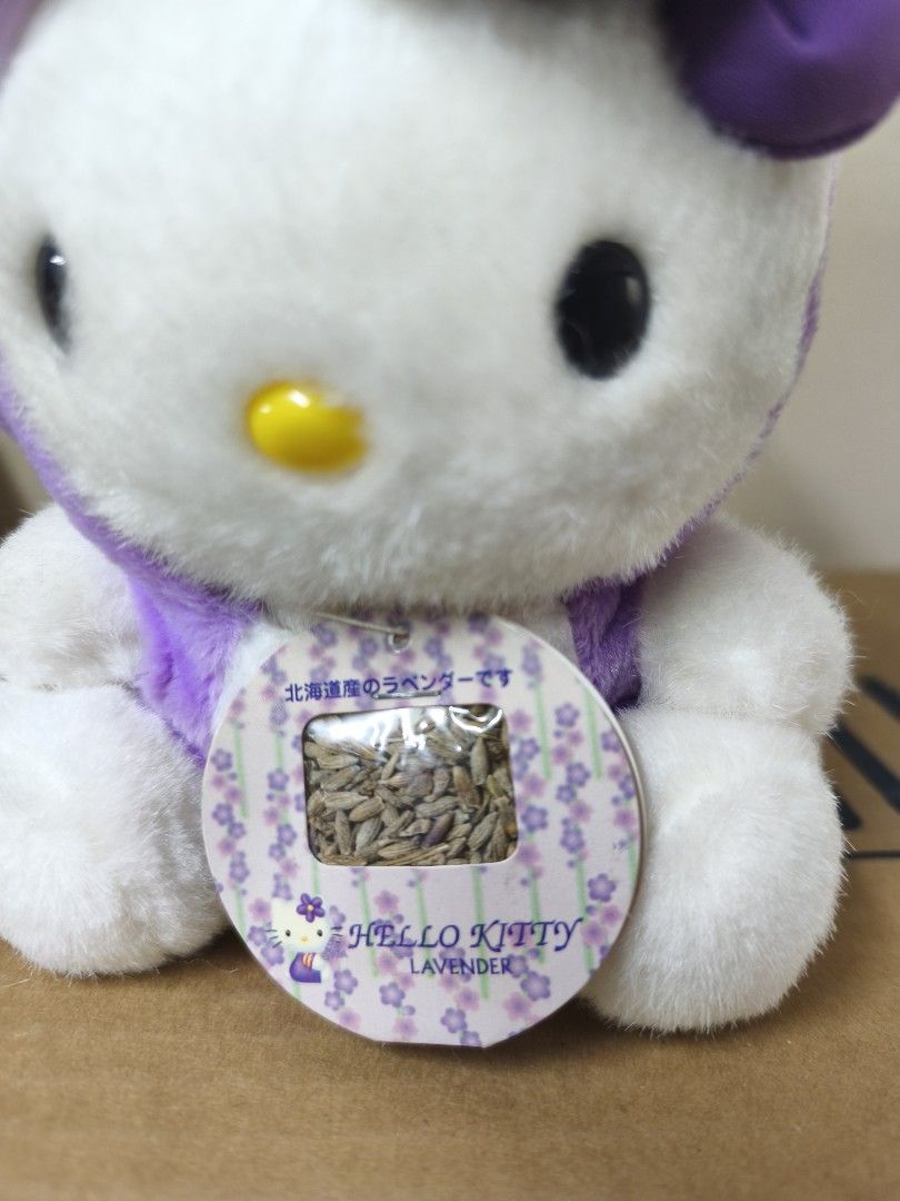 Hello kitty lavender fox (Category: Plushies & Soft Toys) located in Iloilo. Submitted by geselalpan30231 (Listing ID 1452515359, Image 2). Description: This is a Sanrio Hello Kitty Lavender Fox plush doll, a "Gotochi" regional item limited to Hokkaido, Japan. These plush dolls are often dated from the early 2000s, with various listings citing 1999, 2001, or 2004 production years..