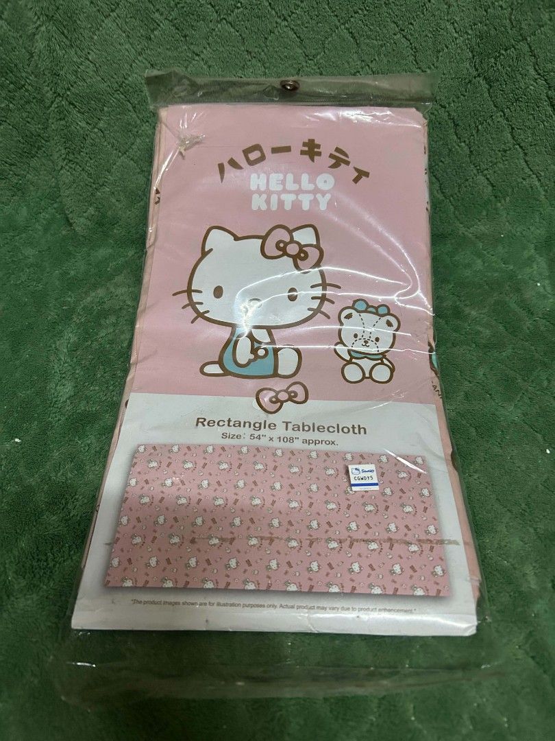 hellokitty table cloth (Category: Table Linen & Textiles) located in Caloocan City. Submitted by annchardyshop (Listing ID 1452639057, Image 1). Description: nasa pictures na size and shapes.
