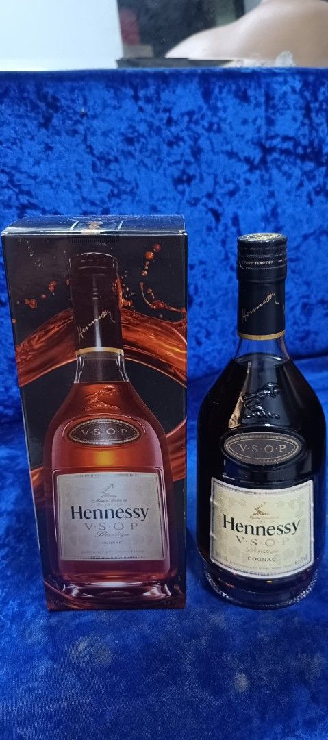 Hennessy VSOP Privilege Cognac Bottle with Box (Category: Beverages) located in Manila. Submitted by vastturtle-53eb (Listing ID 1452632883, Image 2). Description: - Authentic Hennessy VSOP Privilege Cognac - Bottle Size: 70cl - Alcohol By Volume (ABV): 40% - Comes with original box - Ideal for collectors or as a gift - Feel free to ask any questions!.
