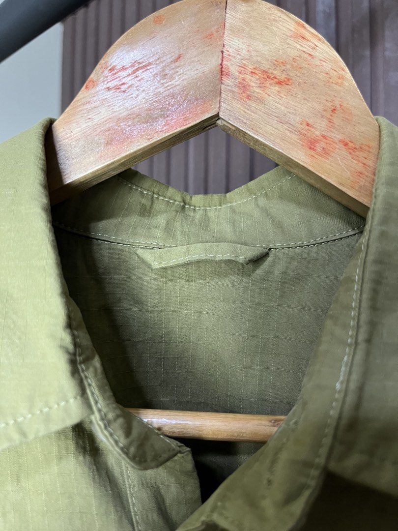 Hermes Ripstop Button Down Jacket (Category: Coats, Jackets and Outerwear) located in Cabanatuan. Submitted by cabsygoods (Listing ID 1452512729, Image 3). Description: Hermes Ripstop Button Down Jacket Dimes 22.5 x 27 inches Very good condition Issue missing main tag Color rate 9/10 Dm to purchase! 📩.