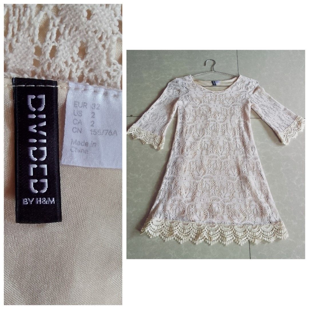 H&M Eyelet Dress (Category: Dresses) located in Davao. Submitted by declutter-ecothings (Listing ID 1452639102, Image 1). Description: Prelove. Skin tone Eyelet dress by H&M. In good condition. Fits Small. No issue.