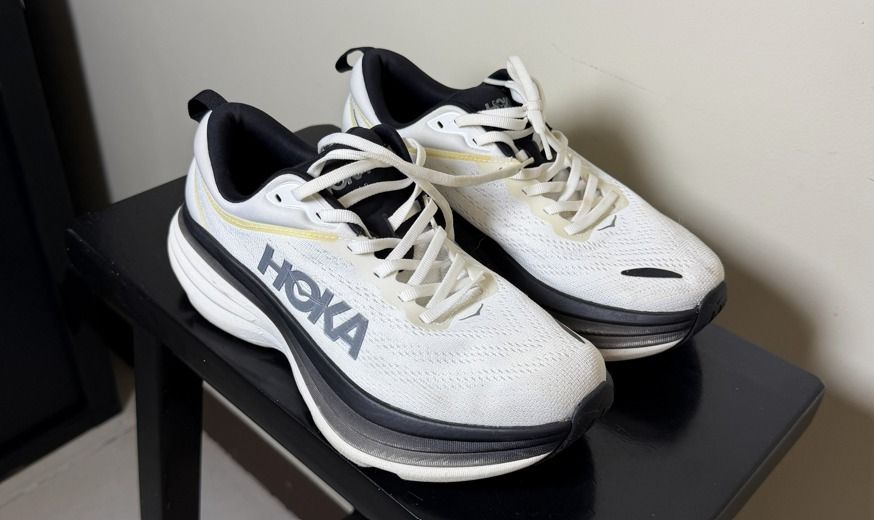 Hoka Bondi 8 Running Shoes (Category: Sneakers) located in Caloocan City. Submitted by purewater_ed5cd4 (Listing ID 1452529706, Image 1). Description: Item Name: Hoka Bondi 8 Running Shoes Size: EU 41 1/3 US 8 Color: White/Black Age Of Item (From Purchase Till Now): +-2 Years What's Included: Item Only Condition: Lightly Used Personal Rating: 9 /10 (Some Discoloration Only) Status: Own Item Purchased Location: Hoka – SM Aura BGC Manila Purchase P