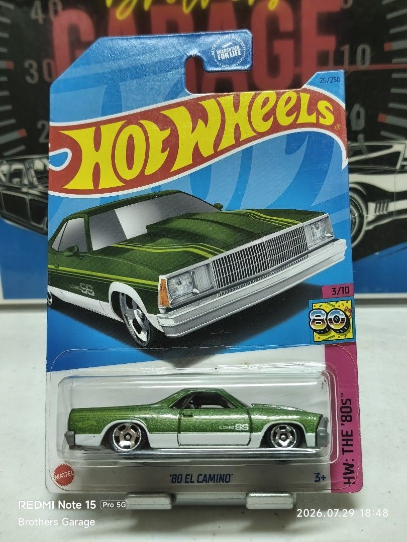 Hotwheels / Matchbox El Caminos (Category: Vehicle & Diecast Models) located in Manila. Submitted by deem34309 (Listing ID 1452621141, Image 3). Description: Location: Binondo, Manila -HW '71 El Camino (2024), w/ J-Hook crease P130.00 - HW '80 El Camino (2023) P130.00 (Green) - HW '80 El Camino (2025) P130.00 (Red) - MBX '70 El Camino (1998) P150.00 - MBX 1960 El Camino (2024) P130.00 BAWAL MASELAN. Items may have soft corners due to storage. Pls