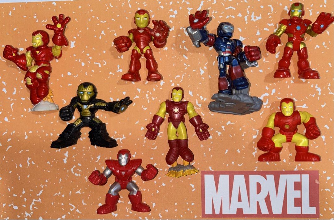 Ironman Superhero Squad Set - 8 pieces (Category: Action & Battle Toys) located in Quezon City. Submitted by dardsa (Listing ID 1452669564, Image 1). Description: WYSIWYG Sold as Set - ₱2,000 If per piece - ₱300 each.