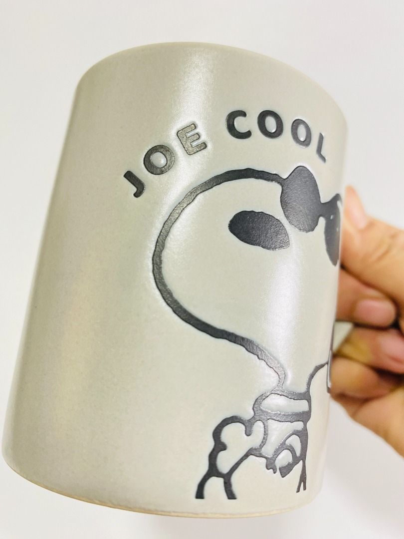 Joe Cool Snoopy Embossed Mug Kaneshotouki (Category: Coffee & Tea Tableware) located in Bacoor. Submitted by banananana12 (Listing ID 1452612991, Image 3). Description: Joe Cool Snoopy Embossed Mug Kaneshotouki 3.5” height 3” diameter .