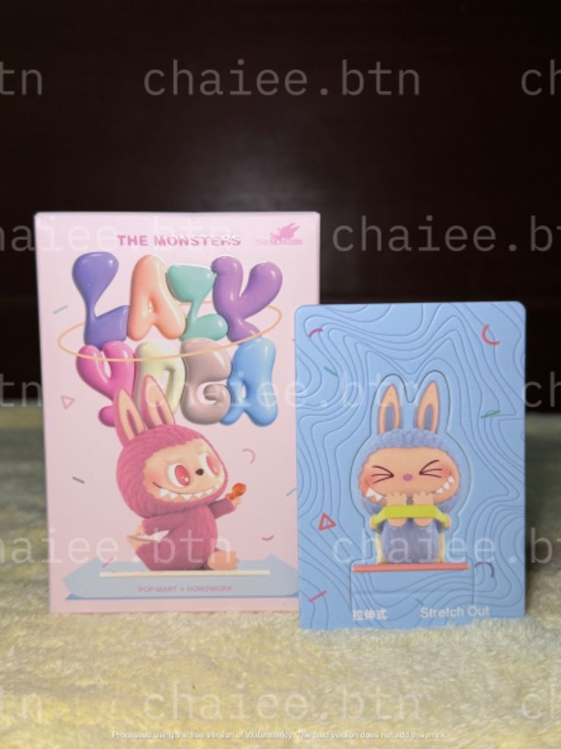 Labubu Stretch Out Lazy Yoga Series (Category: Designer & Blind Box Toys) located in Balanga. Submitted by chaiee.btn (Listing ID 1452523253, Image 1). Description: *WTS NFT, priced below srp *open bottom box, sealed foil, bfnc complete RFS: not my prio/decluttering ‣ pics have watermark to prevent image theft and unauthorized use ‣ all detailed pictures already posted ‣ NO: cancellations, returns, refunds MOD: J&T/meet-up at SM City Bataan MOP: 