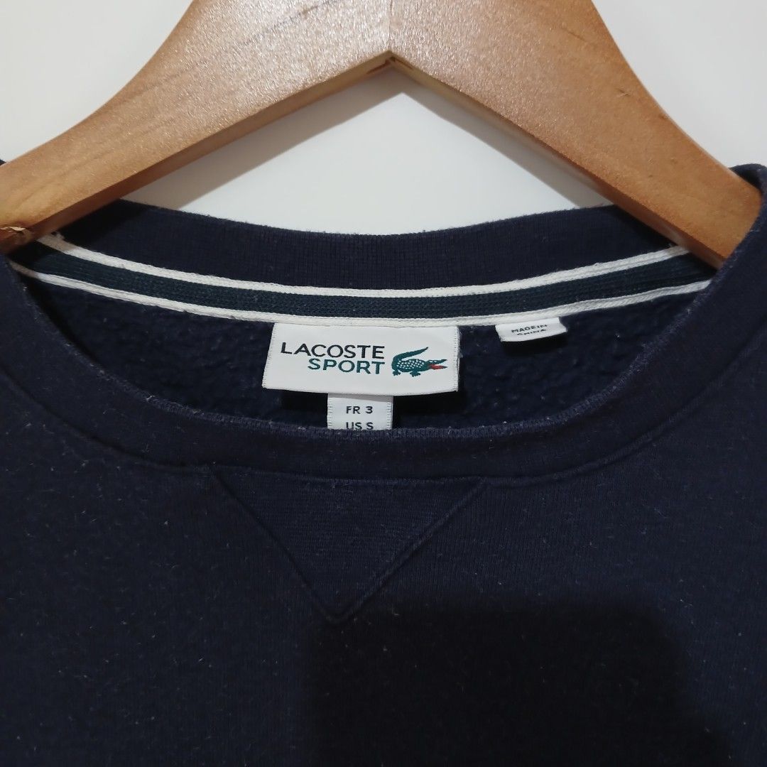 LACOSTE PULLOVER (Category: Coats, Jackets and Outerwear) located in Ozamiz City. Submitted by 2nd.sight (Listing ID 1452619611, Image 3). Description: *wash b4 wearing (fresh from bale) Size: small W: 20 L: 26 issue: lints/himolmol (seen on pics) good condition.
