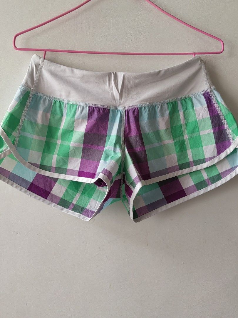 Lululemon Speed Up Short (4/S) (Category: Activewear) located in Baguio. Submitted by kacijom (Listing ID 1452643020, Image 2). Description: 🍋 ₱400 ($54 SRP / ₱3.2k)•Lululemon Speed Short Foxy Plaid - Potion Purple/Savage Green •Size 4/S •Condition 9/10 (Very-Good Used Condition).
