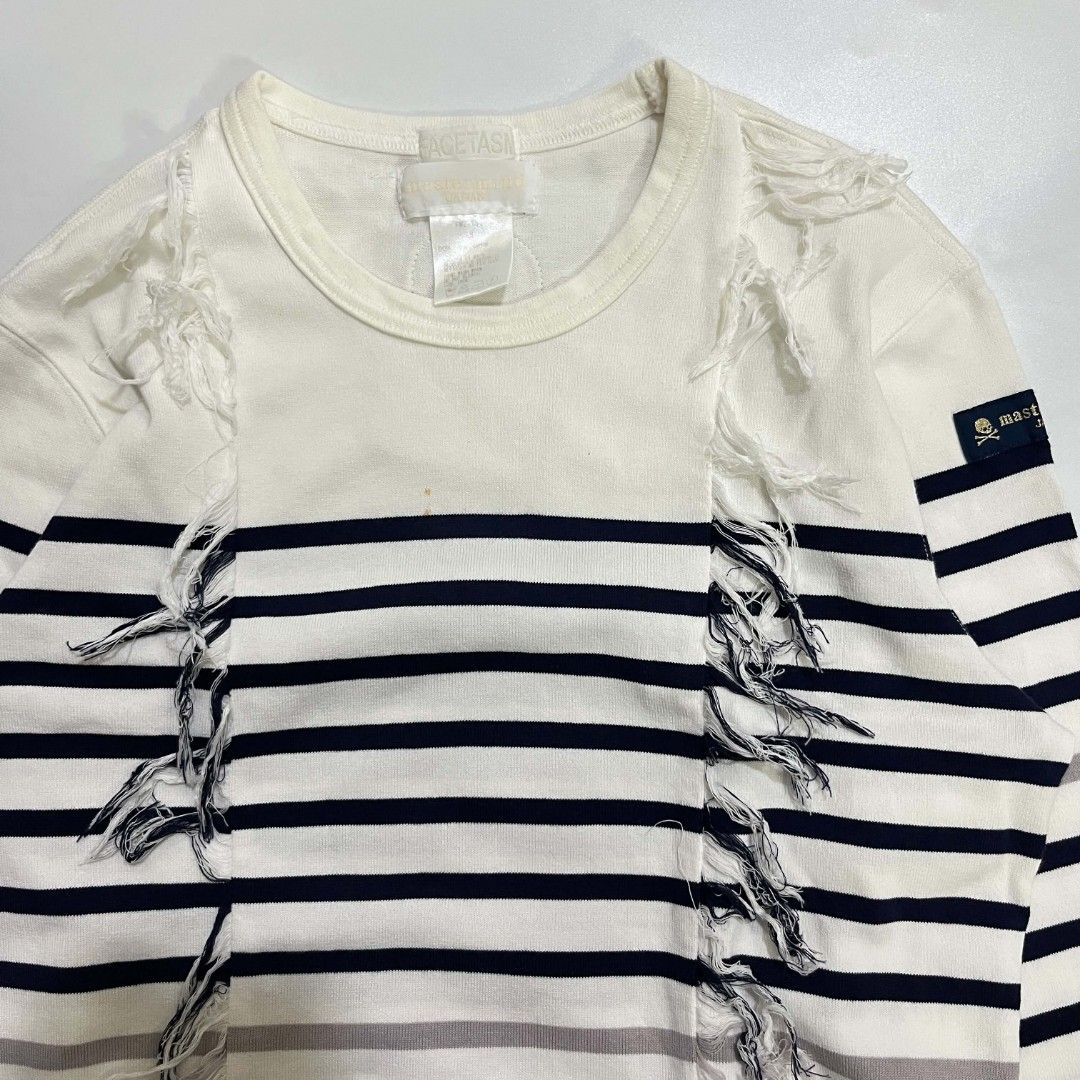 MASTERMIND X FACETASM STRIPED LONG SLEEVE TEE (Category: Luxury Apparel) located in Bacolod City. Submitted by the.finest (Listing ID 1452687297, Image 2). Description: Mastermind x Facetasm Striped Cut and Sew Long Sleeve tee Width: 18 Length: 27 Condition: 9/10 Needs wash 2,000+shipping fee.