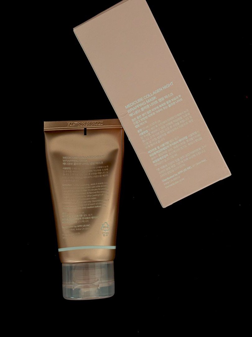 Medicube Collagen Night Wrapping Mask 75ml (Category: Face Care) located in Quezon City. Submitted by projectalexa (Listing ID 1452659503, Image 3). Description: MEDICUBE Collagen Night Wrapping Mask - Achieve smooth and firm skin overnight. - Contains collagen extract and niacinamide. - Boosts skin elasticity. - Easy to use: Apply after cleansing, rinse in the morning. - Size: 75ml tube. -Used only twice in small amount -Remaing product is appro