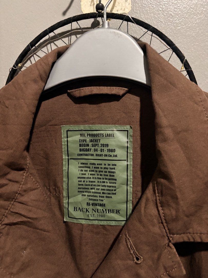 Military Jacket (Category: Hoodies) located in Imus. Submitted by noblefish.b1bfd2 (Listing ID 1452545787, Image 3). Description: Back Number Military Jacket Large to XL 24x29 inches.