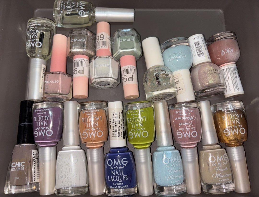 Nail Polish (Take All) (Category: Hands & Nails) located in Manila. Submitted by julel (Listing ID 1452649789, Image 1). Description: - some are full, others are partially full - upper row mild condition - lower row barely used (3 times at most) - each nail polish originally cost ₱42 to ₱99 - x sensi - rfs: switched to gel polish.