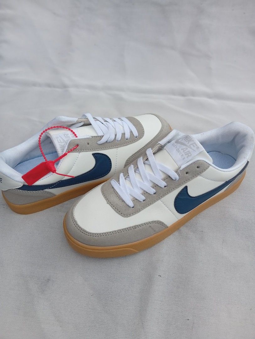 Nike Killshot 2 Gum Sole White Blue Sneakers (Category: Sneakers) located in Manila. Submitted by swiftocean_d589ad (Listing ID 1452649738, Image 3). Description: - Classic Nike Killshot 2 sneakers - White leather with grey suede accents - Iconic blue swoosh - Durable gum sole - Comes with original red tag - Versatile for casual wear - Clean and stylish design.