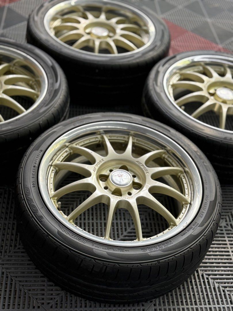 Orig Work Vsx 17s 4 holes (Category: Mags and Tires) located in Antipolo. Submitted by marshmarlo (Listing ID 1452591378, Image 2). Description: Work vsx 17s 4x100 17x7.0 Staggered size 2pcs ET28 2pcs ET40 Wrapped with 2pcs 205/45/17 Toyo DRB 2pcs 225/45/17 Toyo DRB Complete vsx 02c center cap 48k very negotiable For pick-up/ lalamove only Dasmariñas Cavite .