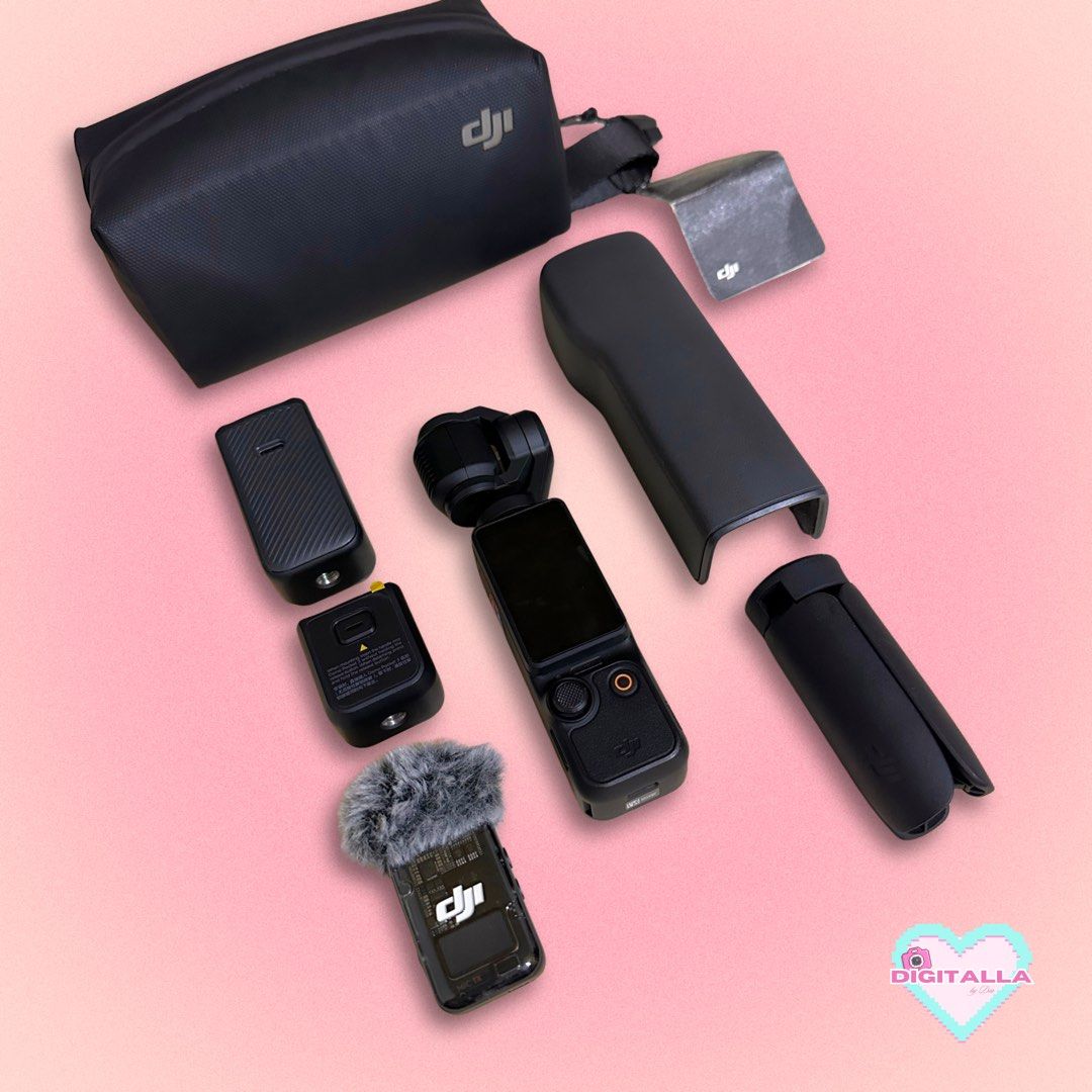 Osmo Pocket 3 Creator Combo Like New (Category: Cameras) located in Iloilo. Submitted by alyssadia (Listing ID 1452128960, Image 1). Description: 𝐃𝐉𝐈 𝐎𝐬𝐦𝐨 𝐏𝐨𝐜𝐤𝐞𝐭 𝟑 𝐂𝐫𝐞𝐚𝐭𝐨𝐫 𝐂𝐨𝐦𝐛𝐨 ✧･ﾟ🎥✨ Selling for ₱24,999 ┆ ⤿ 🌸 . ݁˖ 𝐃𝐄𝐓𝐀𝐈𝐋𝐒 ✧ 1-inch CMOS Sensor ✧ 4K/120fps Video Recording ✧ 3-Axis Mechanical Gimbal Stabilization ✧ 2-inch Rotatable Touchscreen ✧ ActiveTrack 6.0 ✧ D-Log M & 10-bit Color ✧ Cosmetics: 9.8/10 — Like N