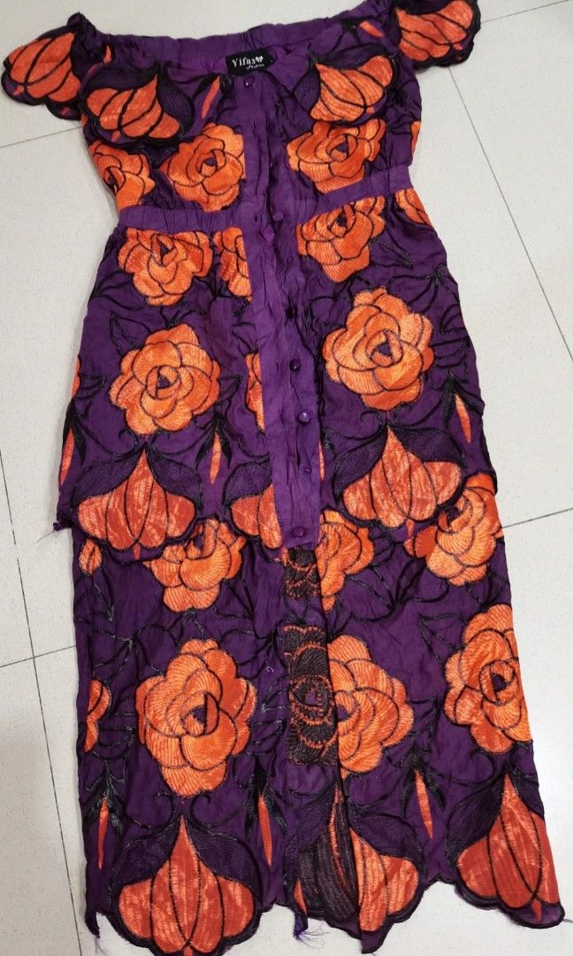 Purple embroidered rare dress (Category: Dresses) located in Batangas. Submitted by micaelaul (Listing ID 1452648031, Image 3). Description: 32-34 bust 24-27 waist non-stretch.