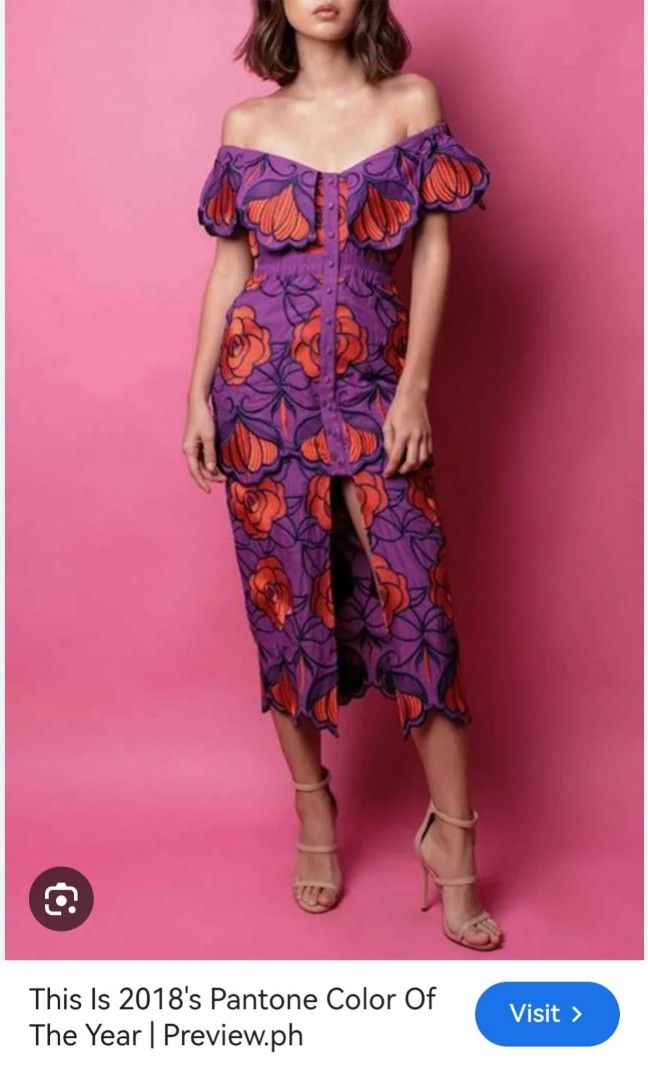 Purple embroidered rare dress (Category: Dresses) located in Batangas. Submitted by micaelaul (Listing ID 1452648031, Image 2). Description: 32-34 bust 24-27 waist non-stretch.