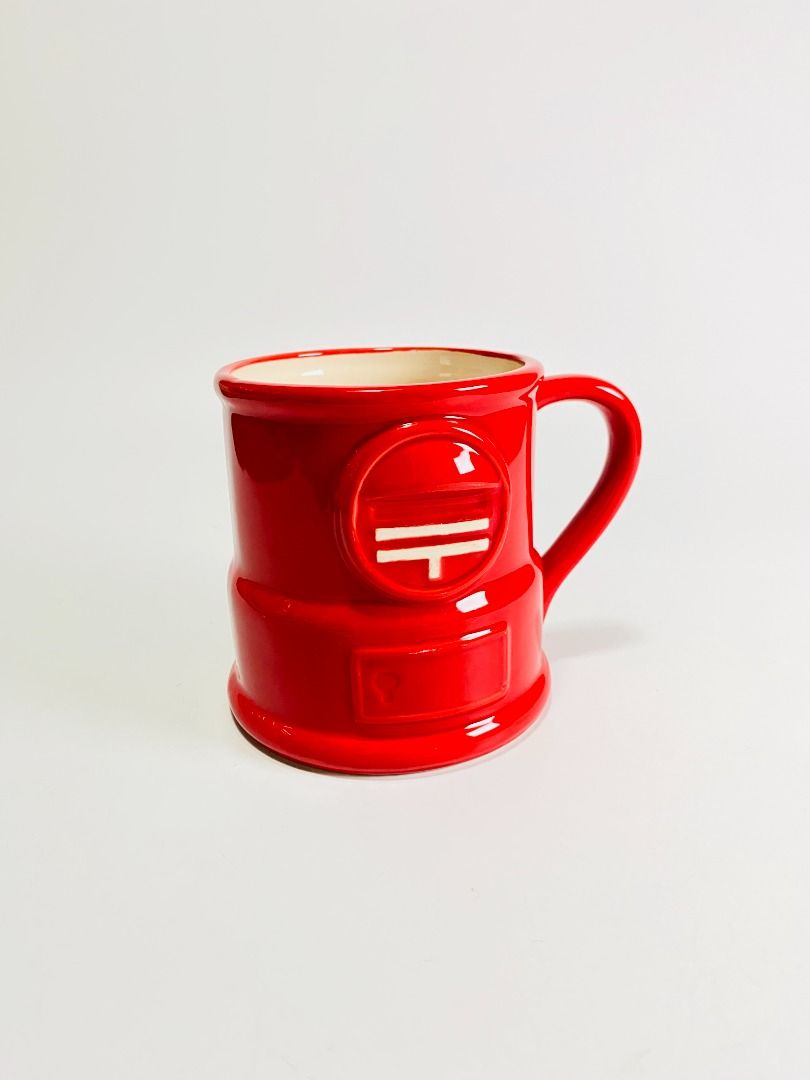 Red Japanese Post Box Mug (Category: Coffee & Tea Tableware) located in Bacoor. Submitted by banananana12 (Listing ID 1452619180, Image 2). Description: Red Post Office Large Mug Suggested for display or storage of items 5” height 4” diameter .