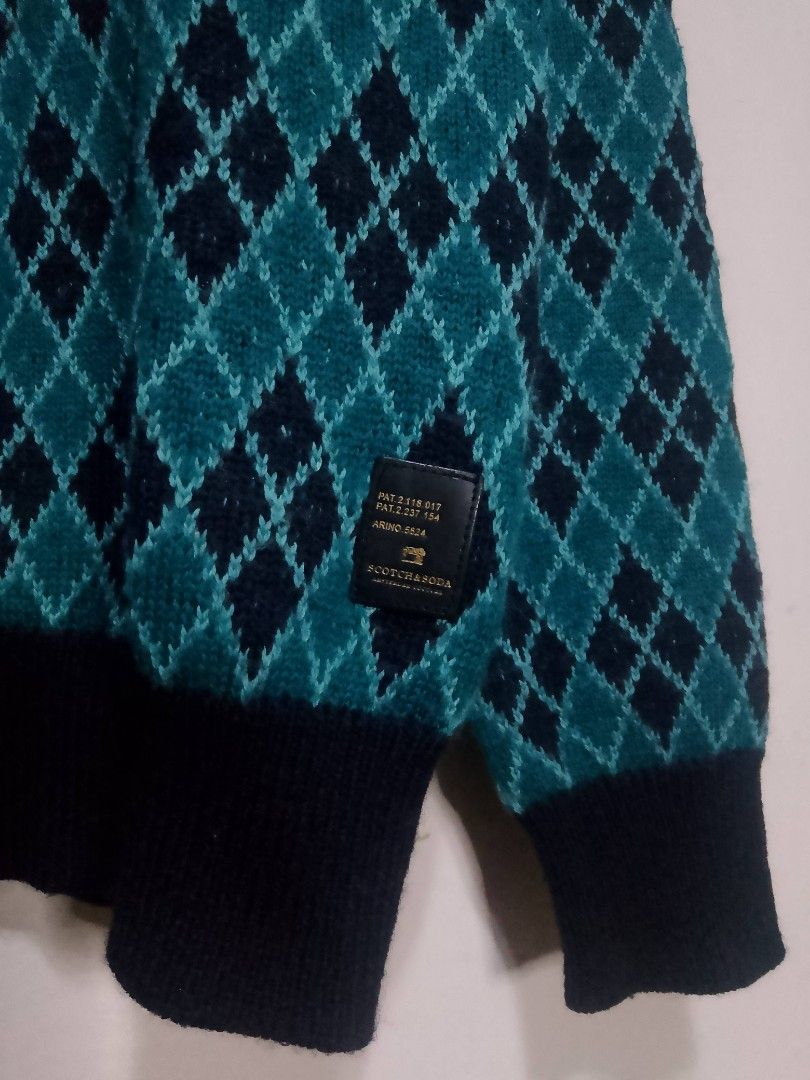 Scotch&Soda Wool Acrylic Knitted Sweater (Category: Coats, Jackets and Outerwear) located in Binan City. Submitted by incnt (Listing ID 1452685661, Image 3). Description: 1,000 Pesos only add shipping fee Scotch & Soda Wool Acrylic Knitted Sweater Size Medium 19" width armpit to armpit 26" Length Shoulder to Hem Excellent Condition No Issues Needs wash only "All brand names, logos, and images are registered trademarks of their respective owners. 
