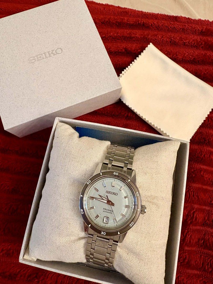 Seiko Presage Style 60's (Category: Luxury Watches) located in Manila. Submitted by cjmndl (Listing ID 1452653892, Image 2). Description: Bought in Tokyo. Selling for ₱25,000. The watch is in very good condition with normal signs of careful use. Keeps time well and runs perfectly. Clean and classy design. For more reference: https://www.seikowatches.com/ph-en/products/presage/srpl71j1.
