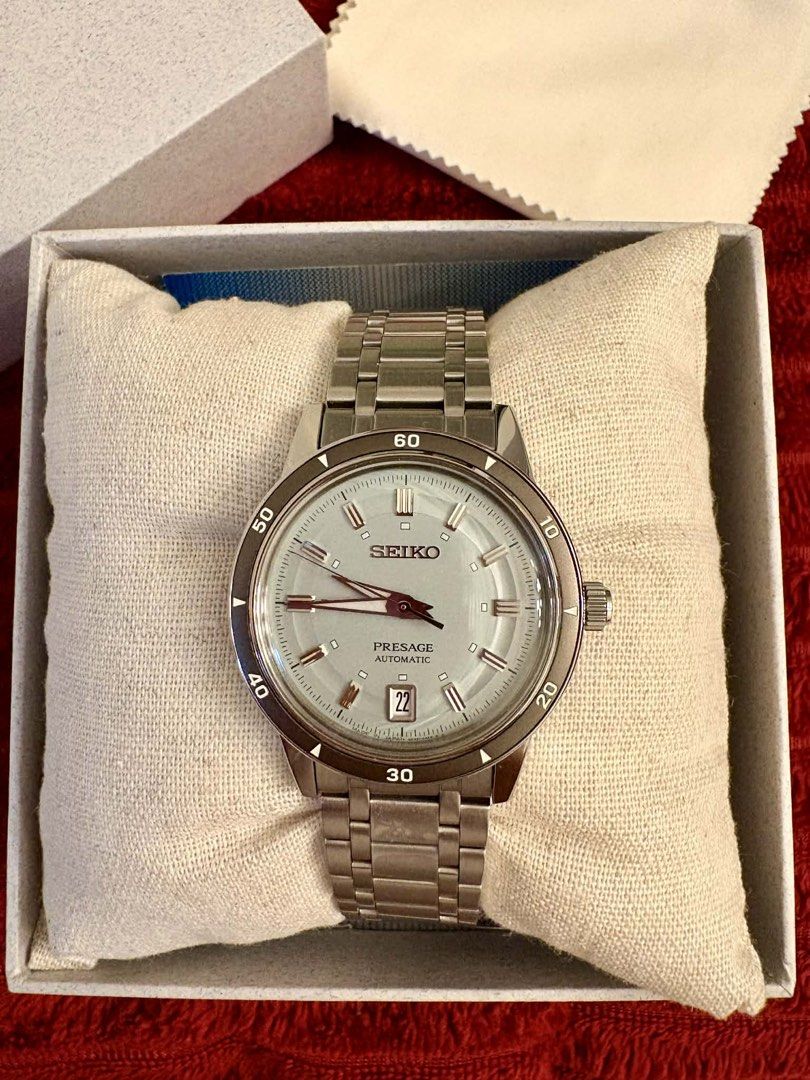 Seiko Presage Style 60's (Category: Luxury Watches) located in Manila. Submitted by cjmndl (Listing ID 1452653892, Image 1). Description: Bought in Tokyo. Selling for ₱25,000. The watch is in very good condition with normal signs of careful use. Keeps time well and runs perfectly. Clean and classy design. For more reference: https://www.seikowatches.com/ph-en/products/presage/srpl71j1.