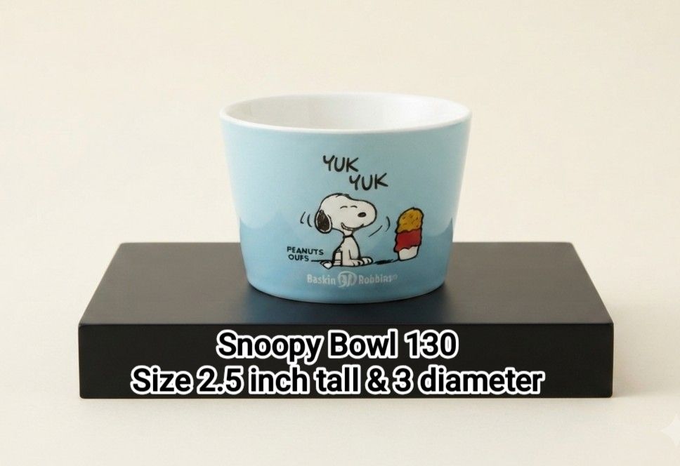 Snoopy Ceramic Bowl (Category: Other Kitchenware & Tableware) located in Binan City. Submitted by mayjhe (Listing ID 1452637610, Image 1). Description: 💛 For Sale 💛 🌸 Snoopy 🍀 Ceramic Bowl 📍 Condition: Good 💰 Price is ₱ 130.00 each 👉 Other details posted 🇵🇭 Location Biñan Laguna 🛵 Courier J& T and Lalamove 📋 Shipping by schedule 📍 NO COD & COP 📌 All items are carefully packed and labeled with Fragile stickers for breakable goods. How