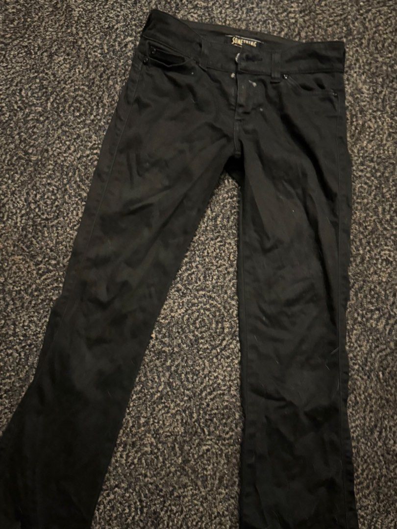 SOMETHING Lowrise flared Black Jeans 28x33 (Category: Jeans) located in San Jose del Monte. Submitted by idecluttermythings (Listing ID 1452678394, Image 1). Description: - Brand: EDWIN - Size: 28x33 - Model: VD212 - Ideal for: Everyday wear - Sale terms: Selling as is.