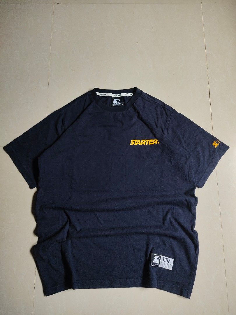 Starter Chest Script (Category: Activewear) located in Balayan. Submitted by _dressthirftbetter. (Listing ID 1452628712, Image 1). Description: 🔸Starter Chest Script - Tshirt - Large ( On Tag ) 📐Width : 21 📏Length : 29 - Dark Blue ( 9.9/10 Colorate ) ✨ Issue ❌ - Excellent Condition 💡Limit your expectations, the items are thrifted/UKAY (unless stated as brand new), But all are in good & excellent condition. 🚩Price : 📨📨📨 Location: Balayan, 