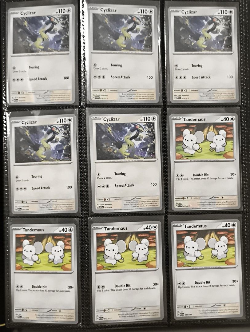 Pokemon Cards 2023 Mcdo McDonald's (Category: Raw Singles) located in Paranaque City. Submitted by jnllec (Listing ID 1452547521, Image 3). Description: - Pokemon Cards 2023 Mcdo McDonald's - 30 cards - Includes: Kilowattrel, Pawmi, Sandaconda, Cetoddle, Flittle, Kirlia, Blissey, Cyclizar, Tandemaus, QR cards: Pikachu - 80 pesos each; except pikachu QR card is 150 pesos - Take all price: 2,200 pesos.