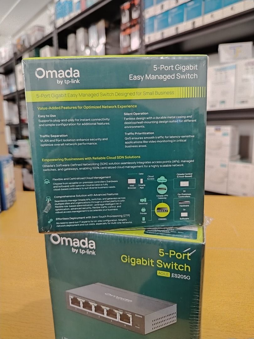 TP-Link ES205G Omada 5-Port Gigabit Easy Managed Switch (Category: Office & Business Technology) located in Pasig City. Submitted by technofuseofficial (Listing ID 1452605897, Image 2). Description: TP-Link ES205G Omada 5-Port Gigabit Easy Managed Switch Brand New and Original Items Store Location: 4F Unit 402, 604 Shaw Boulevard, Barangay Kapitolyo, Pasig City Same Day Delivery: - Lalamove delivery within Metro Manila - For walk-ins: Always PM f