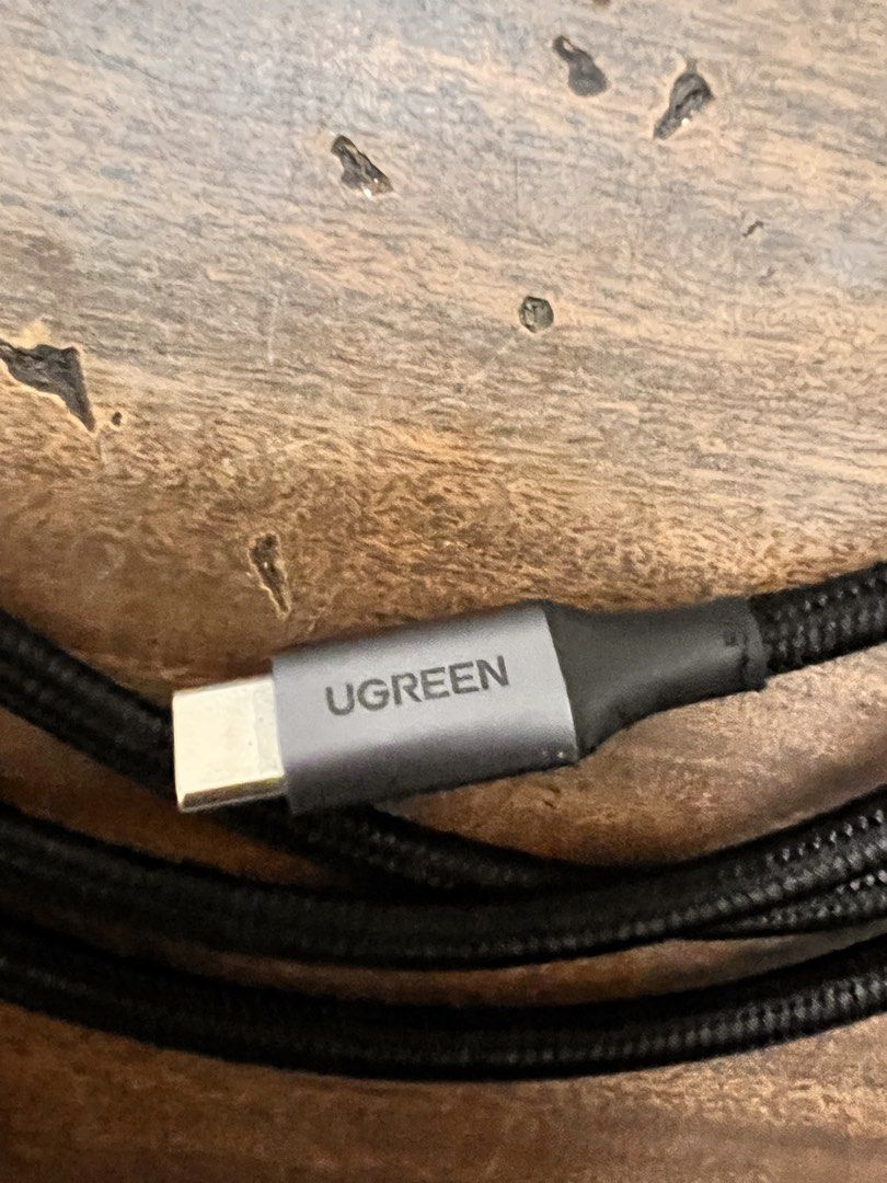 UGREEN fast charging cable (Category: Chargers) located in Manila. Submitted by dolce__j (Listing ID 1452641889, Image 3). Description: - Brand: UGREEN - Type: USB-C to USB-C Fast Charging Cable - Length: 6.6ft (2.0m) - Durability: High-density braiding, tested for 10,000+ plug & unplug cycles - Features: Rugged and durable, crack & wear resistant, Safe Charging with E-Marker chip (auto-detects current) - Compatibility: Laptops, Tablets, Phones R