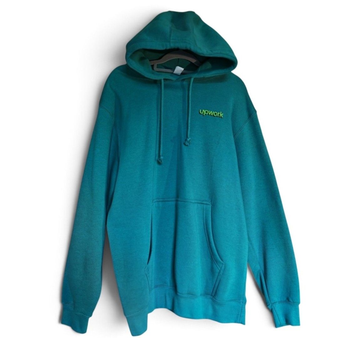 Upwork "This Is How We Work Now" Green Hoodie (Category: Hoodies) located in Manila. Submitted by xraverx (Listing ID 1452544290, Image 1). Description: - Green hoodie with Upwork logo on the front. - Rare hoodie for Upworkers. - Back graphic: "THIS IS HOW WE WORK NOW". - Brand: Lane Seven Apparel. - Material: Soft and comfortable. - Perfect for casual wear or representing your freelance hustle. -Runs Large size. Can fit L to XL.