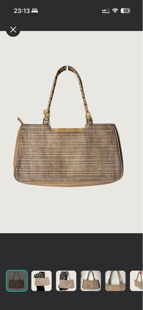Vintage Sotrina Woven Bag (Category: Tote Bags) located in Pasay City. Submitted by letherdeclutter (Listing ID 1452664759, Image 1). Description: Size and deets at the last pic Accidentally marked this as sold so i'm reposting .
