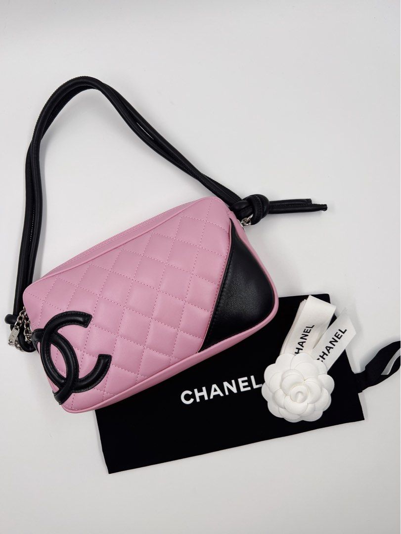 ⚜️VTG Chanel Cambon bag (Category: Luxury Bags & Wallets) located in Makati City. Submitted by 90sangel (Listing ID 1452689711, Image 3). Description: Serving pure Y2K luxury realness! 💕 The iconic Chanel Cambon in the dreamiest vintage pink is officially up for grabs 🩰🛍️ •Condition: Excellent vintage condition *Includes dustbag, ribbons, camellia and chanel paperbag *Firm price. 💕💖🌸 consigned.