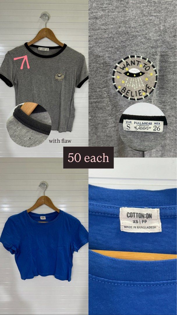 women's pull and bear cotton on shirt ringer tee (Category: Shirts) located in Imus. Submitted by 0_1_achi (Listing ID 1452645340, Image 1). Description: prices on pic, feel free to dm for more details.