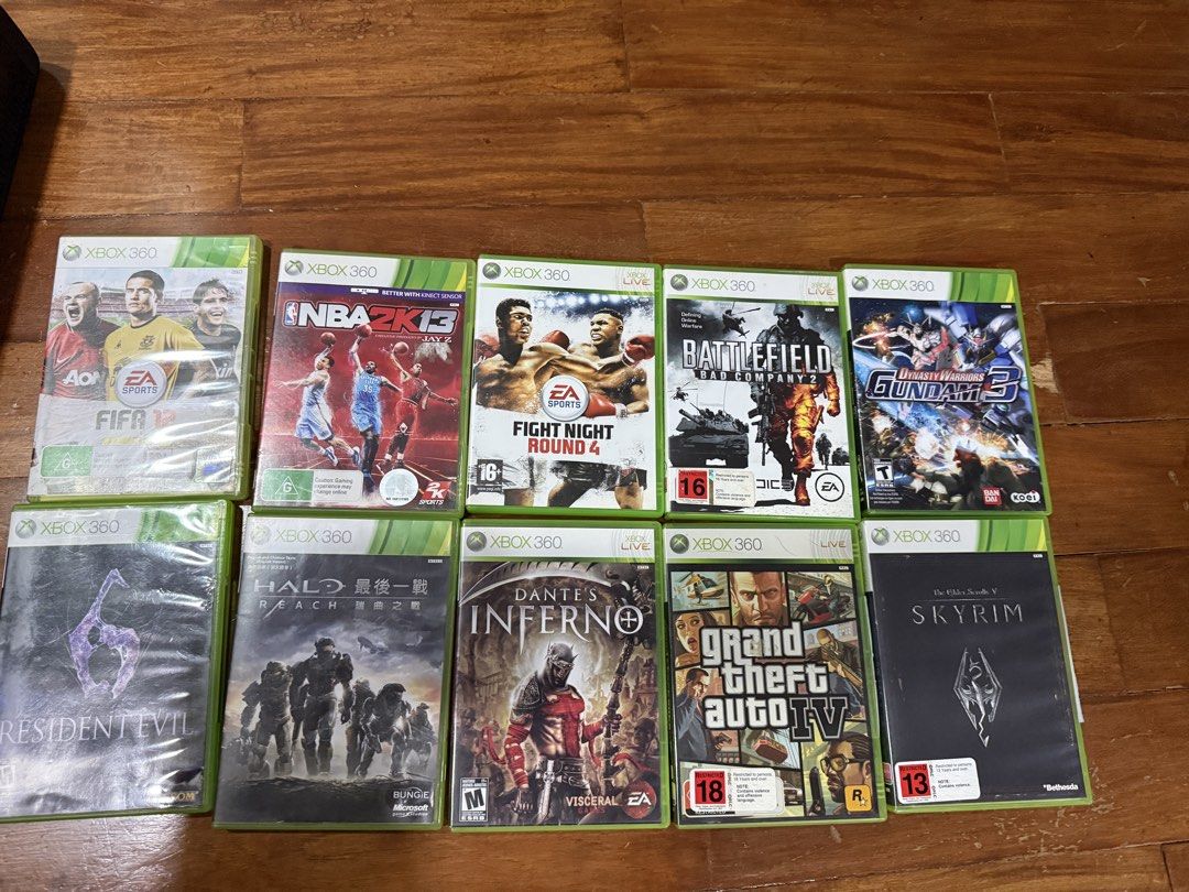RUSH!! Xbox 360 Slim Console + 10 Original Games — Untested / As-Is Bundle (Category: Xbox) located in Muntinlupa City. Submitted by louiiicast (Listing ID 1452672100, Image 2). Description: ₱4,500 negotiable for everything Games-only bundle: ₱3,800 negotiable Description Selling an Xbox 360 Slim console bundled with 10 original Xbox 360 games. Included games * Dynasty Warriors: Gundam 3 * Dante’s Inferno * Fight Night Round 4 * Grand Theft Auto 