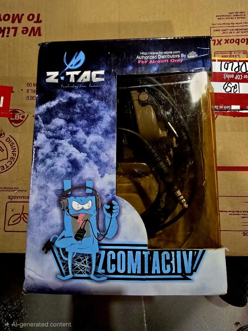 Z-TAC ZCOM TACTIV Tactical Headset with Mic (Category: Headphones & Headsets) located in Ozamiz City. Submitted by masterlei0013 (Listing ID 1452521895, Image 1). Description: Item is unused but dont have any way of testing it so its considered as is. - Z-TAC ZCOM TACTIV headset - Integrated microphone - Stylish camouflage pattern on earcups - Connects via standard 3.5mm jack - Ideal for airsoft and tactical gaming - Comes with original packaging