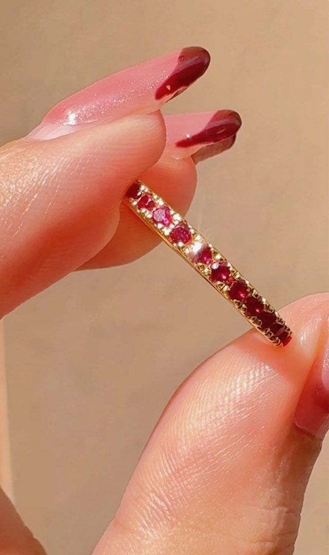 14k Full eternity ring. Sold and can be recreated (Category: Rings) located in Valenzuela. Submitted by lablancos (Listing ID 1447308712, Image 3). Description: Wear the diamonds. Turn to the rubies. Or let them meet in a stack. Some pieces were never made for a season. They were made to stay..
