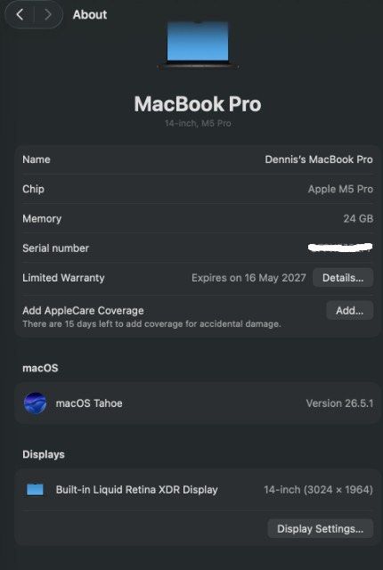 Apple MacBook Pro 14-inch M5 Pro chip499053354865152003