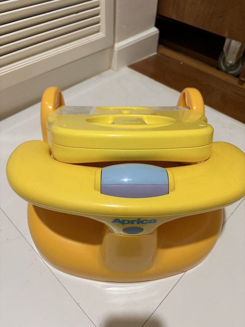 Aprica Bath Chair (Category: Bathtub & Bath Accessories) located in Marikina City. Submitted by pgulps (Listing ID 1447401407, Image 3). Description: Foldable and full reclining Aprica bath chair for newborns. Well used but fully functional. No soft mattress included but can be used with a soft, large cloth or any suitable alternative. RFS: outgrown and decluttering 📍QC/ Marikina Delivery fee to be shouldered by buyer. Or pick up to be arranged 