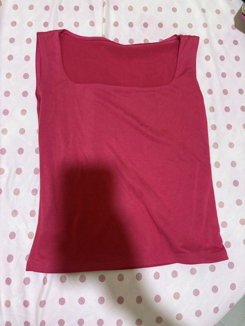 Bundle of 4 Sleeveless Tops (Category: Sleeveless) located in Manila. Submitted by sush1bae (Listing ID 1447387240, Image 2). Description: - Bundle of 4 sleeveless tops - Includes: green/white striped knit vest, pink square neck top, grey ribbed knit top, white ribbed tank top - Great for layering or wearing on its own - Mix and match for various looks.