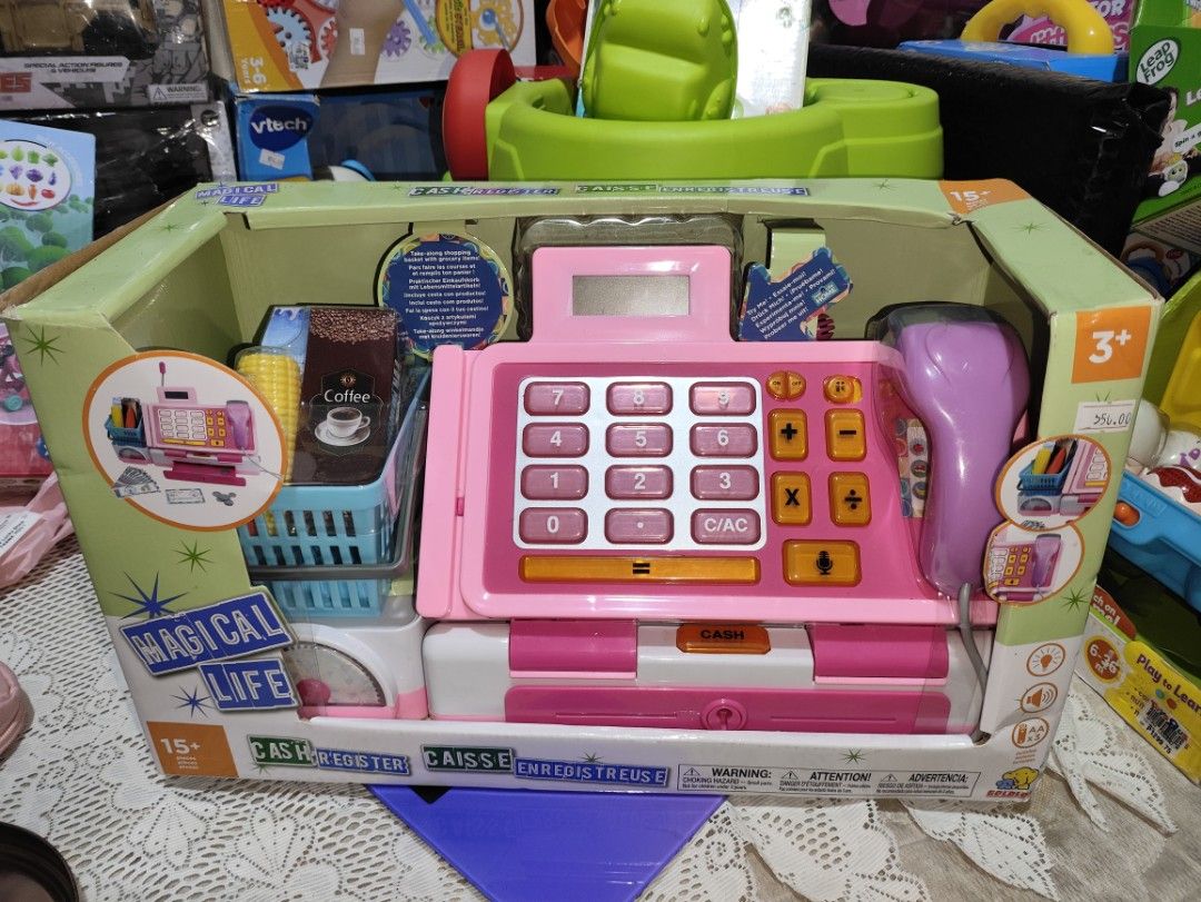 Cash Register ( French version) (Category: Kids Toys) located in Las Pinas. Submitted by gail_05 (Listing ID 1447325493, Image 2). Description: - Battery operated - Batteries included - Working 💯 - French version ✅ We Sell Brand-new Mall pull out toys ,kids wear and baby stuffs. 📱 Dm o check nyo po ang page, may mga naka-post po na ibang toys . Pa follow narin po .ty ➡️ ➡️ FB Page : MG's Lucky Shop NOTE : ➡️ Since mall Pull-out manage your expe