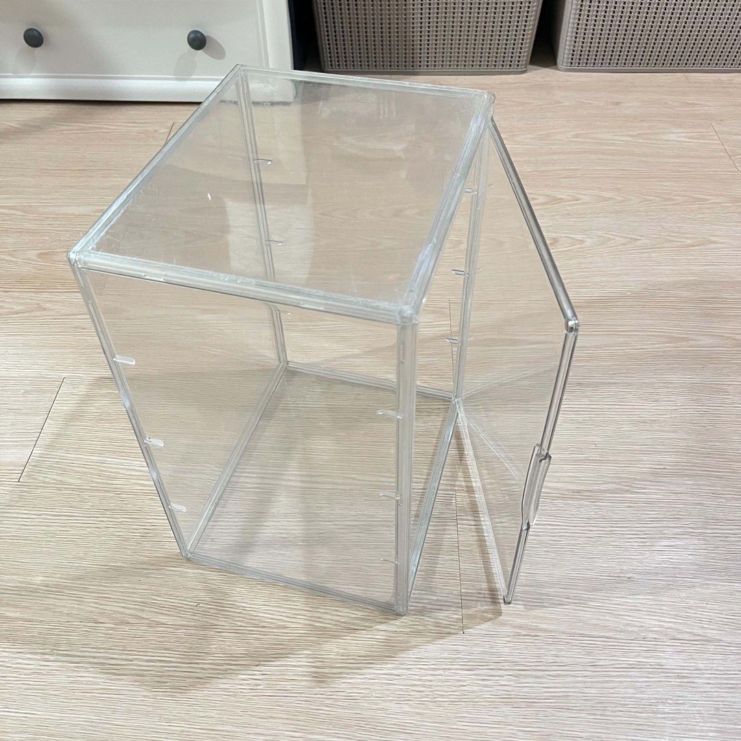 Clear Acrylic Storage Box with Hinged Door (Category: Storage Boxes & Baskets) located in Catarman. Submitted by anndadel (Listing ID 1447309569, Image 3). Description: Price still negotiable - Transparent acrylic box - Hinged side door for easy access - Ideal for organizing small items or displaying collectibles - Stackable design - Clean and simple aesthetic - No dividers included.