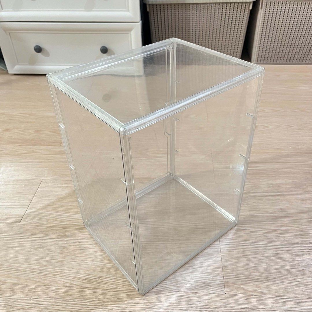 Clear Acrylic Storage Box with Hinged Door (Category: Storage Boxes & Baskets) located in Catarman. Submitted by anndadel (Listing ID 1447309569, Image 2). Description: Price still negotiable - Transparent acrylic box - Hinged side door for easy access - Ideal for organizing small items or displaying collectibles - Stackable design - Clean and simple aesthetic - No dividers included.