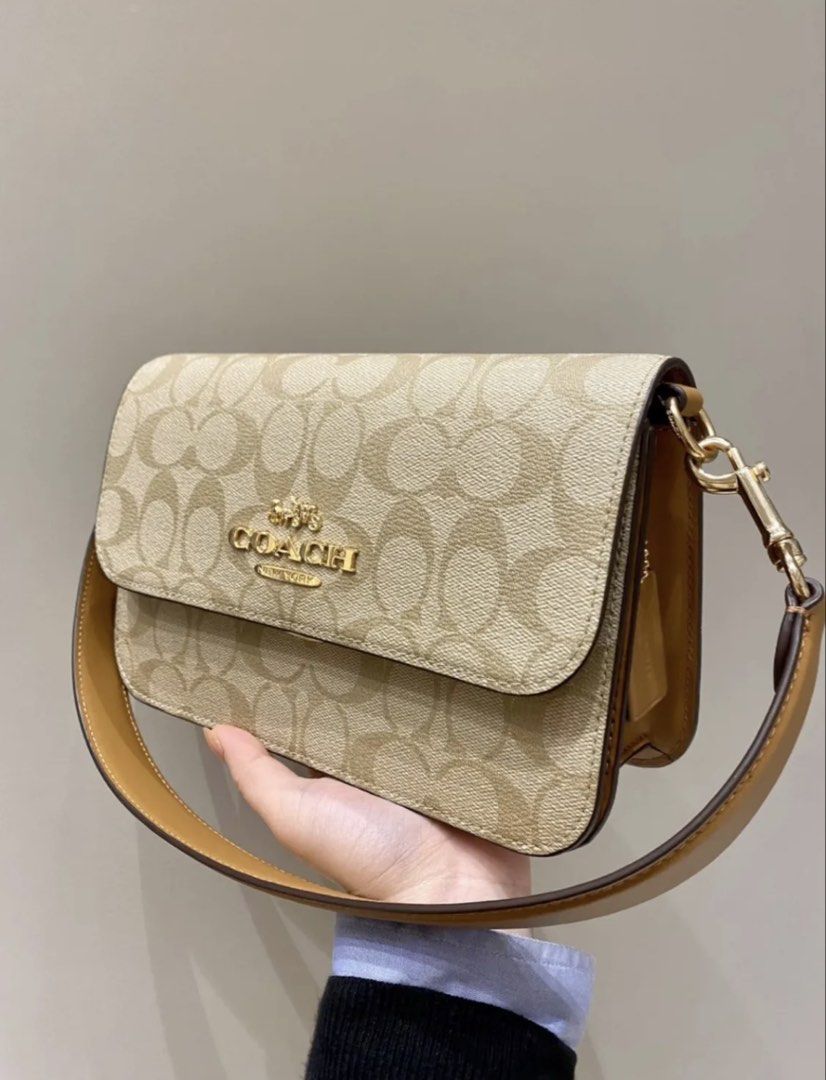 Coach Brynn (Category: Luxury Bags & Wallets) located in Cebu City. Submitted by forless.ph (Listing ID 1447437397, Image 1). Description: Coach Brynn shoulder bag. Signature monogram print with tan leather trim. Gold hardware. Detachable strap. 2 straps (for crossbody and for shoulder) Versatile and stylish. Used a few times only (good ad new). Selling very low! 20k plus original price! Still with dustbag! .