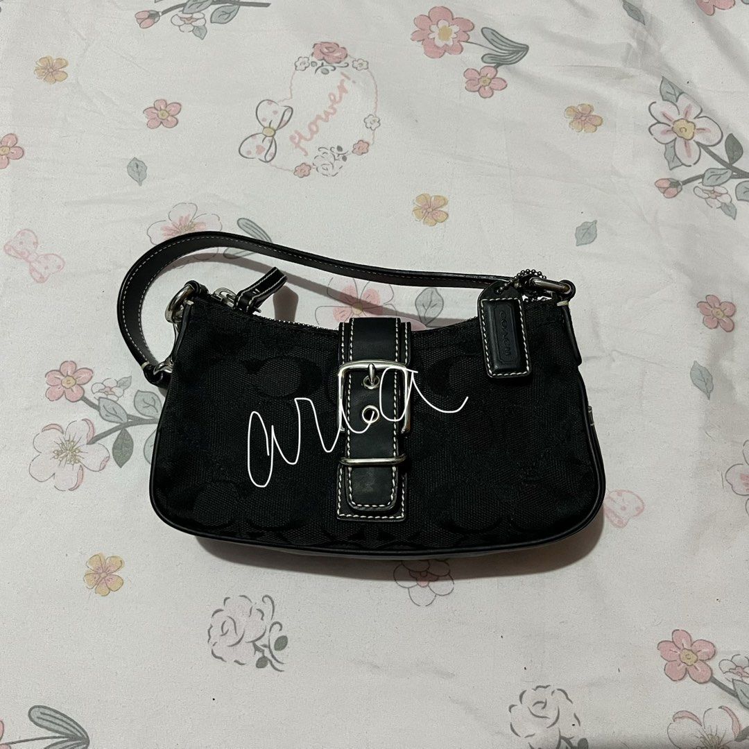 Coach Black Mini Demi Buckle Shoulder Bag (Category: Luxury Bags & Wallets) located in Manila. Submitted by heartbeataria (Listing ID 1447464806, Image 1). Description: good condition .