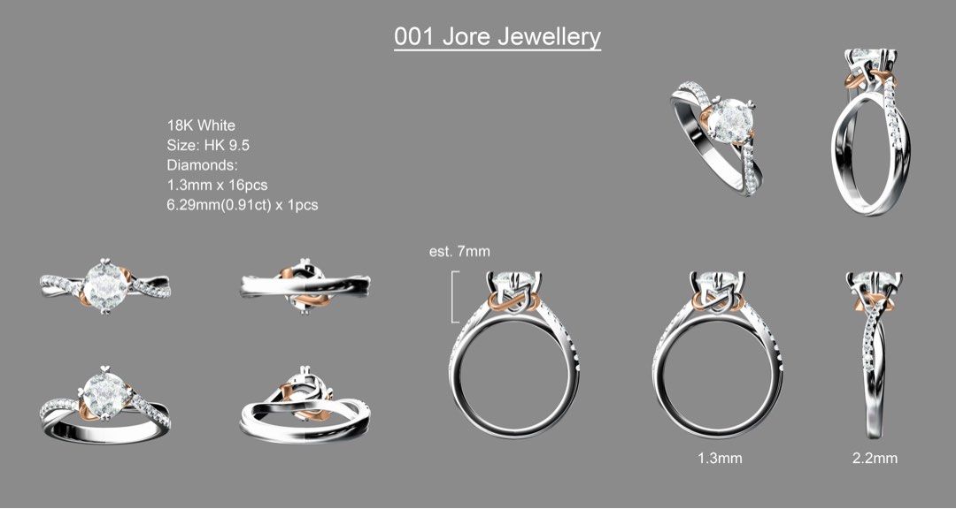 Customize Bespoke Proposal Ring (Category: Rings) located in Singapore. Submitted by jorejewellery (Listing ID 1447301736, Image 2). Description: Hi, I’m a freelancer self employed Jeweller. I customized bespoke Jewellery or proposal ring of your liking. If you are looking to propose soon without hurting your pocket I’m your guy. Mainly i focus on Lab grown diamonds with IGI certificate and 18K white gold The prices that i charge will amaze you a